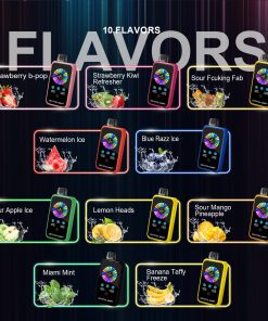 Crystal Groove 50000 50k Puffs Adjustable Nicotine & Ice Control LED Display Disposable Vape EU Warehouse in Blue Razz Ice flavor
