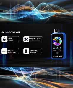 Crystal Groove 50000 50k Puffs Adjustable Nicotine & Ice Control LED Display Disposable Vape EU Warehouse product image