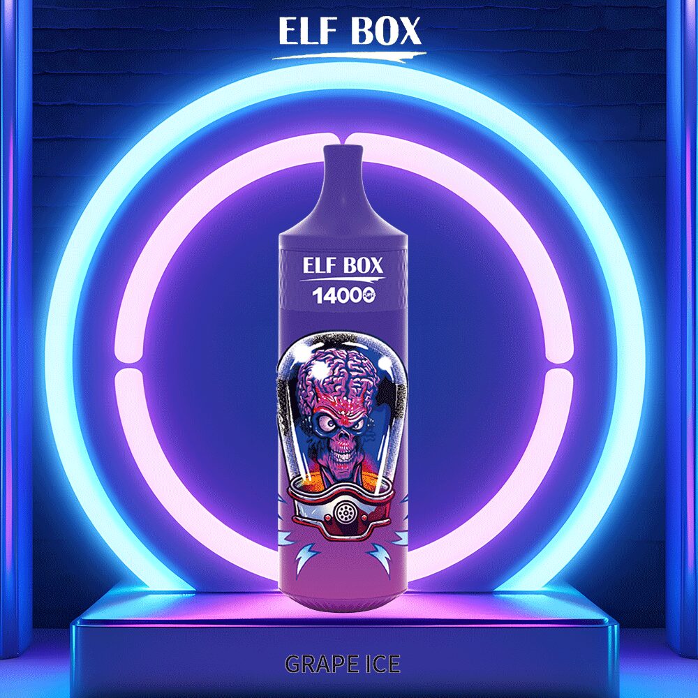 ELF BOX 14000 Puffs Edition Disposable in Grape Ice flavor