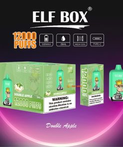 ELF BOX Digital 12000 Puffs 0% 2% 3% 5% Nicotine Sell Well LED Display Disposable Vape in Double Apple flavor