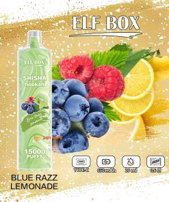 ELF BOX LS15000 Direct To Lung Disposable 15000 Puffs New in Blue Razz Lemonade flavor