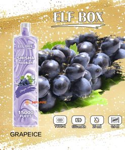 ELF BOX LS15000 Direct To Lung Disposable 15000 Puffs New in Grape Ice flavor