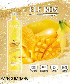 ELF BOX LS15000 Direct To Lung Disposable 15000 Puffs New in Mango Banana flavor
