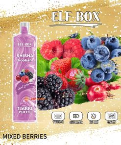 ELF BOX LS15000 Direct To Lung Disposable 15000 Puffs New in Mixed Berries flavor
