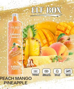 ELF BOX LS15000 Direct To Lung Disposable 15000 Puffs New in Peach Mango Pineapple flavor