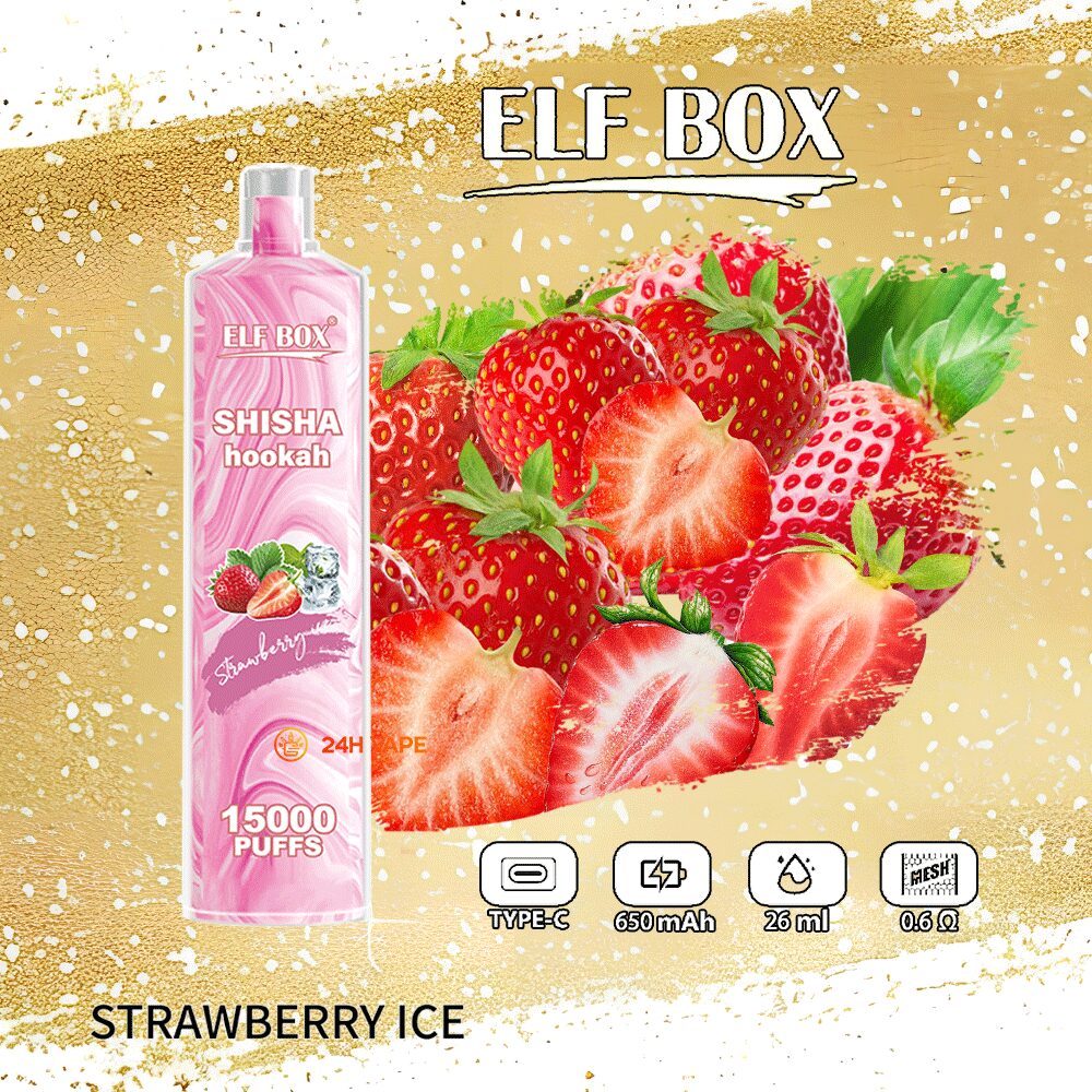 ELF BOX LS15000 Direct To Lung Disposable 15000 Puffs New in Strawberry Ice flavor