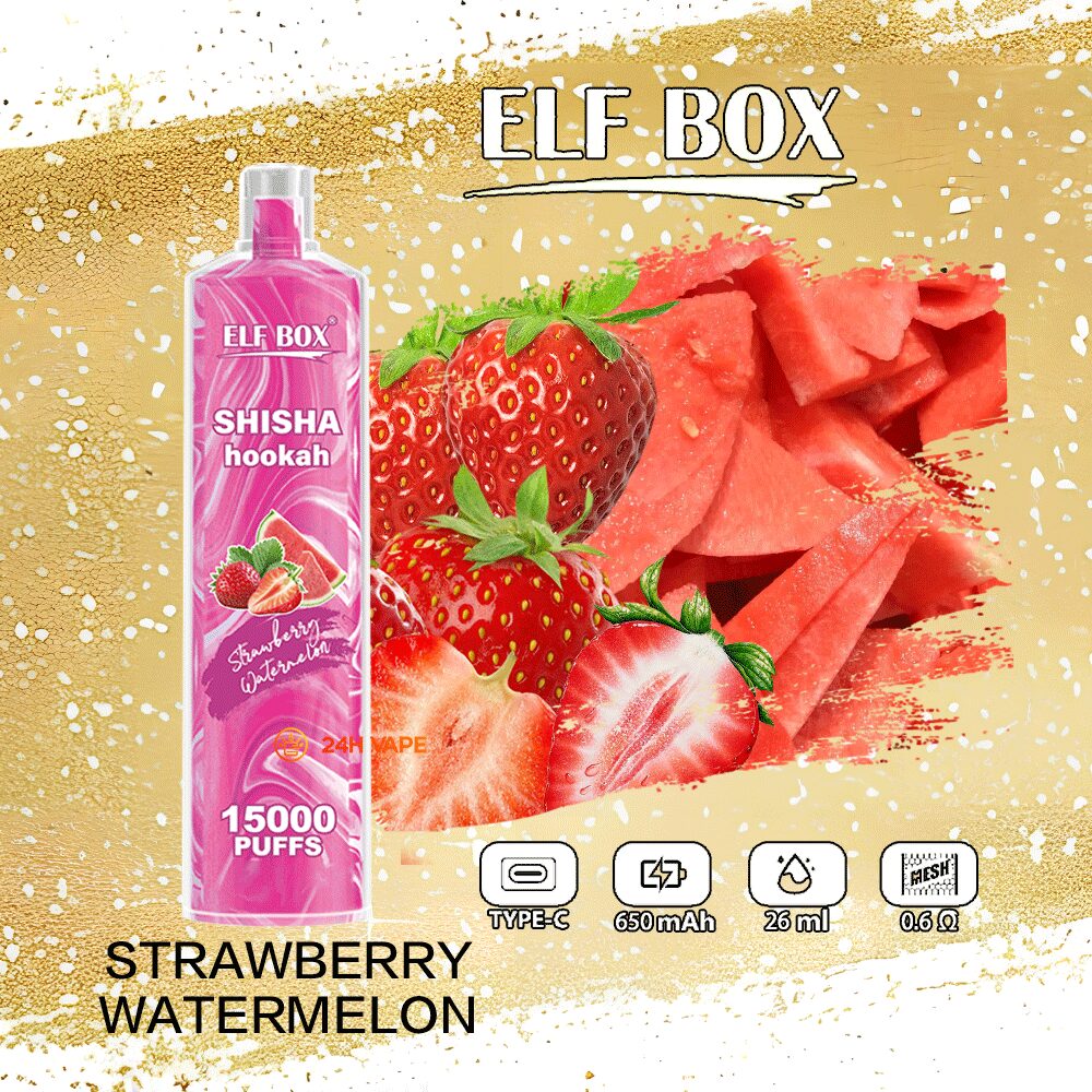 ELF BOX LS15000 Direct To Lung Disposable 15000 Puffs New in Strawberry Watermelon flavor