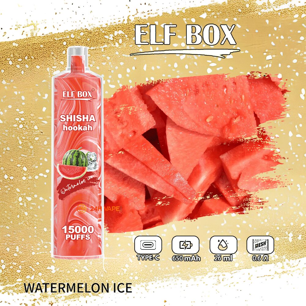 ELF BOX LS15000 Direct To Lung Disposable 15000 Puffs New in Watermelon Ice flavor