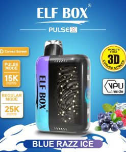 ELF Box Pulse X 25000 25K Puffs Gypsophila Hottest Disposable Vape in Blue Razz Ice flavor