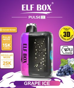 ELF Box Pulse X 25000 25K Puffs Gypsophila Hottest Disposable Vape in Grape Ice flavor