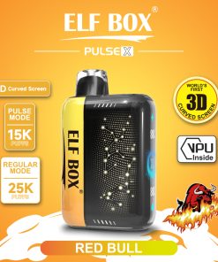 ELF Box Pulse X 25000 25K Puffs Gypsophila Hottest Disposable Vape in Red Bull flavor