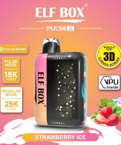 ELF Box Pulse X 25000 25K Puffs Gypsophila Hottest Disposable Vape in Strawberry Ice flavor