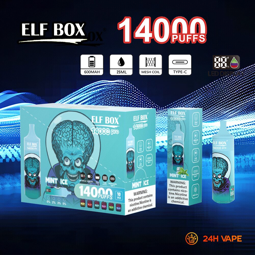 ELF BOX RGB 14000 Pro LED Display Edition 14000 Puffs Disposable in ELF BOX RGB14000 pro 1 flavor