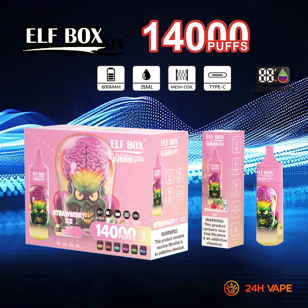 ELF BOX RGB 14000 Pro LED Display Edition 14000 Puffs Disposable in ELF BOX RGB14000 pro 2 flavor