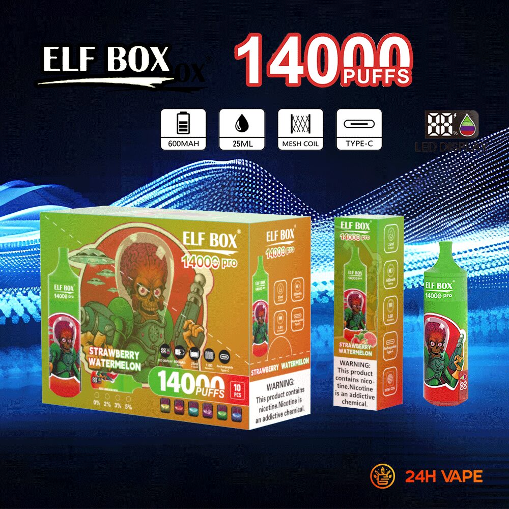 ELF BOX RGB 14000 Pro LED Display Edition 14000 Puffs Disposable in ELF BOX RGB14000 pro 3 flavor