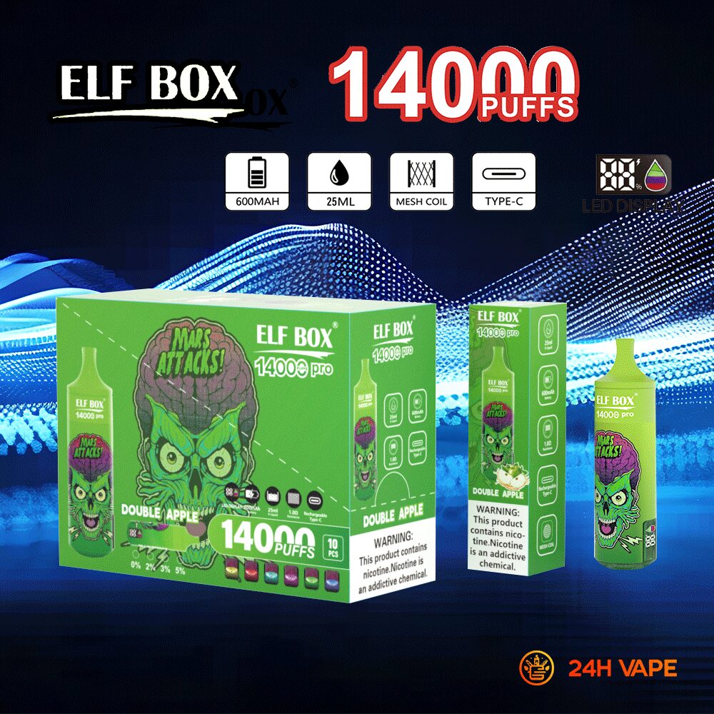 ELF BOX RGB 14000 Pro LED Display Edition 14000 Puffs Disposable in ELF BOX RGB14000 pro 7 flavor