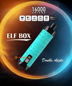 ELF BOX SHISHA 16000 Puffs LED Display Leather Disposable in Double Apple flavor