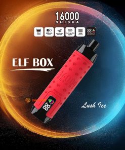 ELF BOX SHISHA 16000 Puffs LED Display Leather Disposable in Lush Ice flavor
