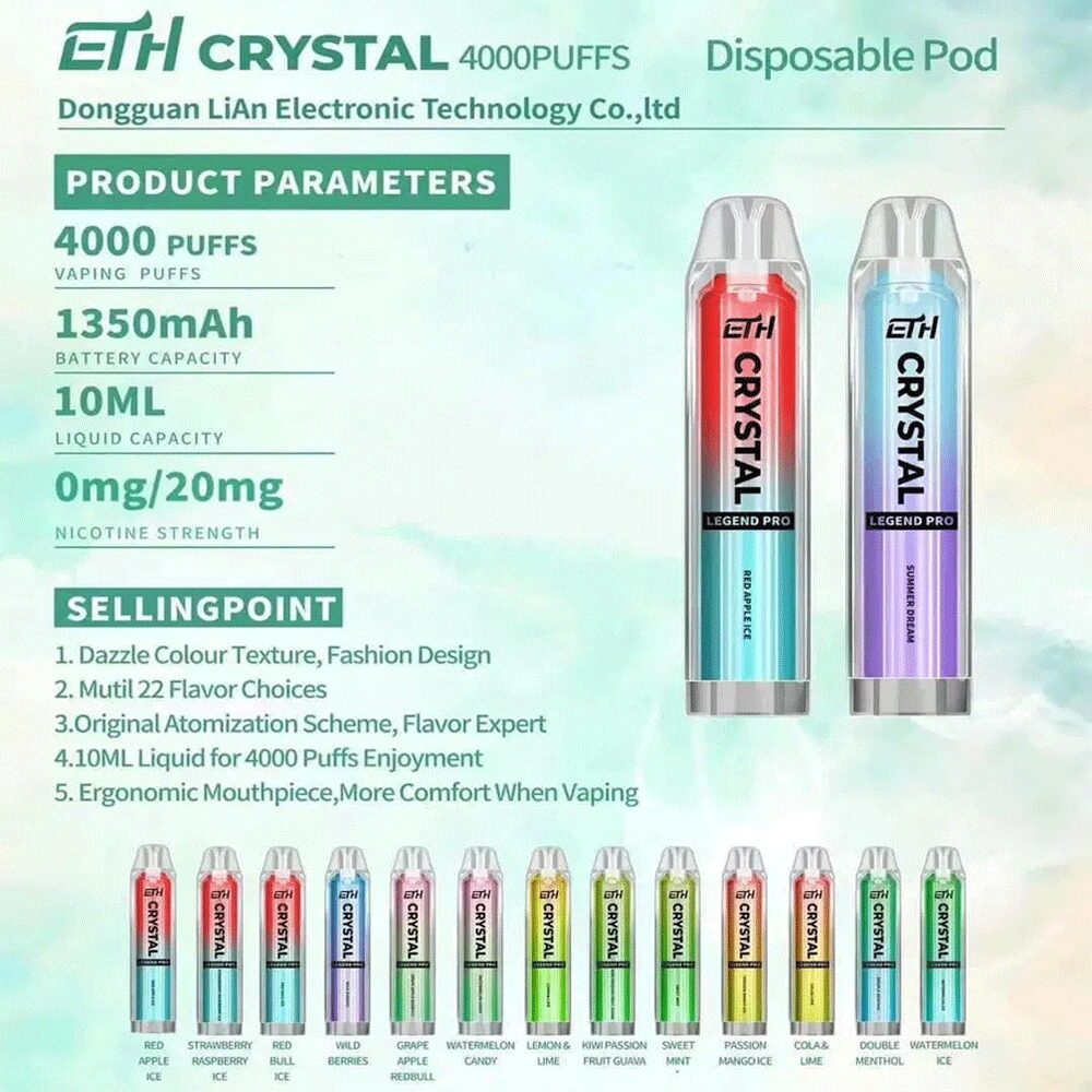 ETH Crystal 4000 Puffs 2% Nikotin Disposable random flavor option image