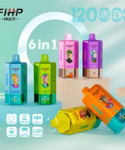 FIHP MULTI 120000 120K Puffs 6 in 1 Flavors Rechargeable LED Display Disposable Vape product image