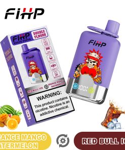 FIHP 40000 40K Puffs Double Taste LCD Display Disposable Vape in Orange Mango Watermelon&Red Bull Ice flavor