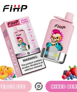 FIHP 40000 40K Puffs Double Taste LCD Display Disposable Vape in Peach Ice&Mixed Berry flavor