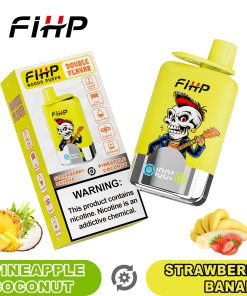FIHP 40000 40K Puffs Double Taste LCD Display Disposable Vape in Pineapple Coconut&Strawberry Banana flavor
