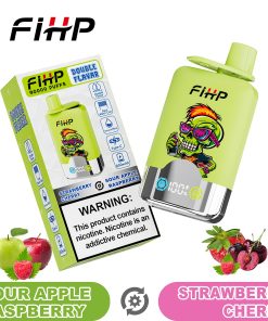 FIHP 40000 40K Puffs Double Taste LCD Display Disposable Vape in Sour Apple Raspberry&Strawberry Cherry flavor