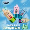 FIHP 60000 60k Puffs 3 in 1 Flavors Rechargeable LED Display Disposable Vape product image