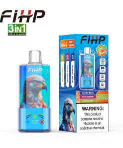 FIHP 90000 90K Puffs 3 in 1 Triple Flavors&LED Screen Rechargeable Disposable Vape in Fizzy Cherry&Lady Killer&Gummy Bear flavor