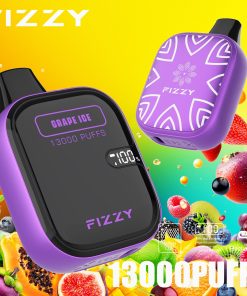 Fizzy Boom 13000 13K Puffs Small Edition LCD Display Disposable Vape in Grape Ice flavor