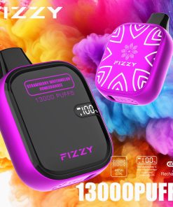 Fizzy Boom 13000 13K Puffs Small Edition LCD Display Disposable Vape in Strawberry Watermelon Pomegranate flavor