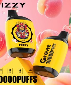 Fizzy Great 10000 10K Puffs 2% 5% Nicotine Edition Disposable Vape in fizzy great 10000 peach flavor