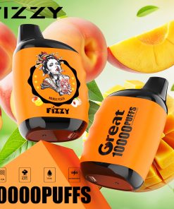 Fizzy Great 10000 10K Puffs 2% 5% Nicotine Edition Disposable Vape in Mango Peach flavor