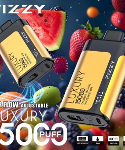 Fizzy Luxury 15000 15K Puffs Edition LCD Display Disposable Vape in 12. Orange Mango Watermelon flavor