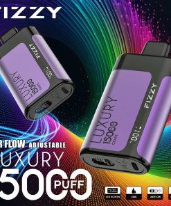Fizzy Luxury 15000 15K Puffs Edition LCD Display Disposable Vape in 3. Grape flavor