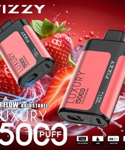 Fizzy Luxury 15000 15K Puffs Edition LCD Display Disposable Vape in 5. Strawberry flavor
