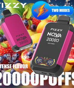 Fizzy Nova 20000 (20.000 boccate) – Edizione Dual Mesh con display LCD – Sigaretta elettronica usa e getta al gusto Fizzy Cherry