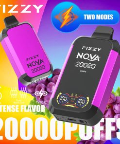 Fizzy Nova 20000 (20.000 boccate) – Edizione Dual Mesh con display LCD – Sigaretta elettronica usa e getta al gusto d'uva