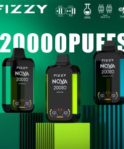 Imagen del producto: Vape desechable Fizzy Nova 20000, edición de 20 000 caladas, con doble malla y pantalla LCD