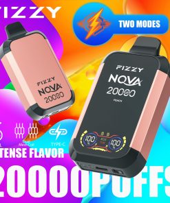 Fizzy Nova 20000 (20.000 boccate) con doppio sistema a rete e display LCD, sigaretta elettronica usa e getta al gusto di pesca