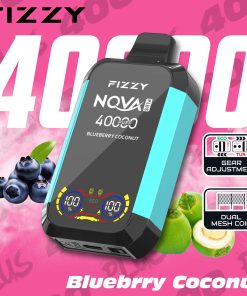 Fizzy Nova Plus 40000 40K Puffs Edition Dual Mesh LCD Display Disposable Vape EU Warehouse in Blueberry Coconut flavor