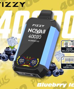 Fizzy Nova Plus 40000 40K Puffs Edition Dual Mesh LCD Display Disposable Vape EU Warehouse in Blueberry Ice flavor