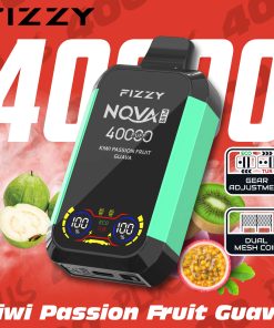 Fizzy Nova Plus 40000 40K Puffs Edition Dual Mesh LCD Display Disposable Vape EU Warehouse in Kiwi Passion Fruit Guava flavor