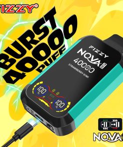 Imagen del producto «Fizzy Nova Plus 40000 (edición de 40 000 caladas) con doble malla y pantalla LCD, vaporizador desechable, almacén de la UE»