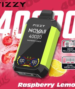 Fizzy Nova Plus 40000 40K Puffs Edition Dual Mesh LCD Display Disposable Vape EU Warehouse in Raspberry Lemon flavor