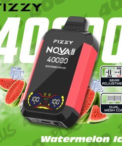 Fizzy Nova Plus 40000 40K Puffs Edition Dual Mesh LCD Display Disposable Vape EU Warehouse in Watermelon Ice flavor