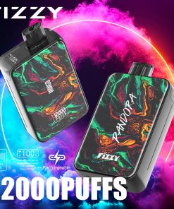 Fizzy Pandora 12000 12K Puffs 2% 5% Nicotine Edition LCD Display Disposable Vape in fizzy pandora 12000 mango flavor