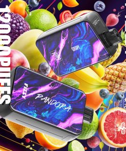 Fizzy Pandora 12000 12K Puffs 2% 5% Nicotine Edition LCD Display Disposable Vape in Grape flavor