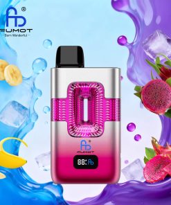 Fumot ECO 2in1 50000 50K Puffs Double Flavors Smart Display Rechargeable Disposable Vape in Banana Ice & Black Dragon Ice flavor